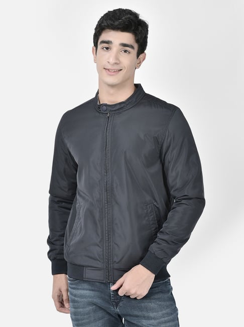 Crimsoune Club Navy Blue Regular Fit Reversible Jacket-picture-29