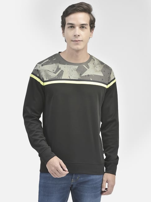 Crimsoune Club Black Regular Fit Printed Sweatshirt-picture-32