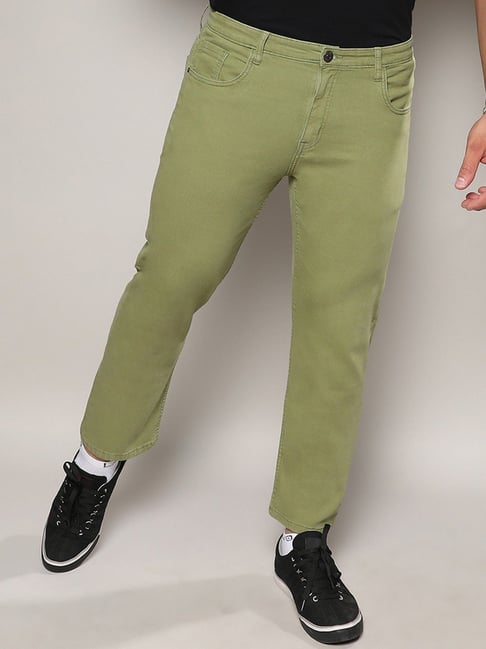 Instafab Plus Green Regular Fit Plus Size Jeans-picture-35