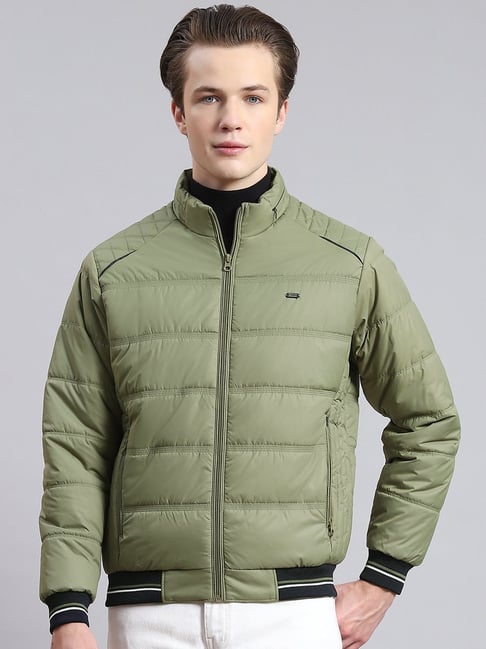Monte Carlo Sage Green Regular Fit Quilted Jacket-picture-36