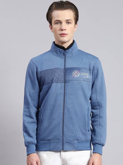 Monte Carlo Blue Regular Fit Printed Sweatshirt-picture-15