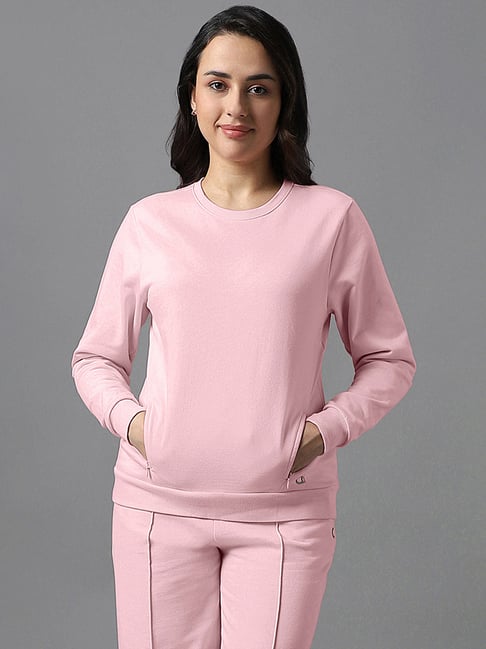 Amante Rose Pink Cotton Sports Sweatshirt-picture-12