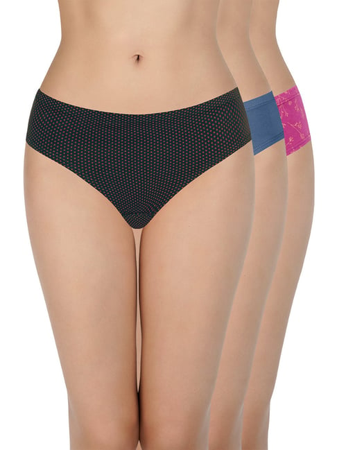 Buy Tommy Hilfiger Women's Cotton Hipster Underwear 3 Pack - Tommy Sky,  Apple Red, Navy Blazer Online