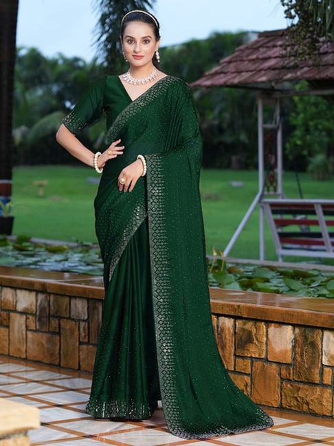 Shop Now for Green and Red Handloom Banarasi Silk Saree - Get the Latest! –  Luxurion World