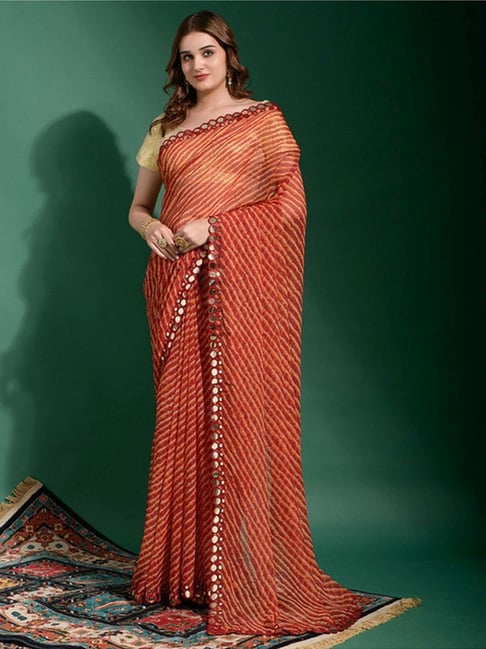 STUNNING MAROON COLOUR SAREE WITH HEAVY BROCADE BLOUSE – TULIP DESIGNER