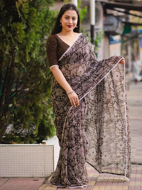 A Wide Range of Pure Kattan Silky Dark Green & Brown Sarees to Suit Every  Taste – Sareeko