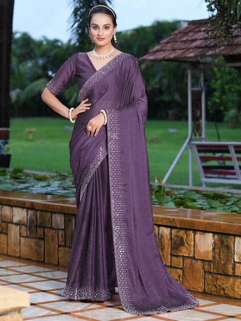 Elegance of Purple Magic with Handwoven Mangalagiri Silk Cotton Saree