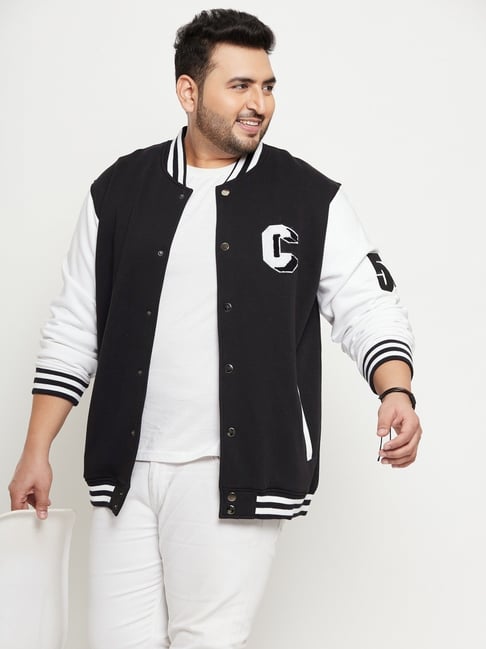 Club York Black Regular Fit Colour Block Sweatshirt