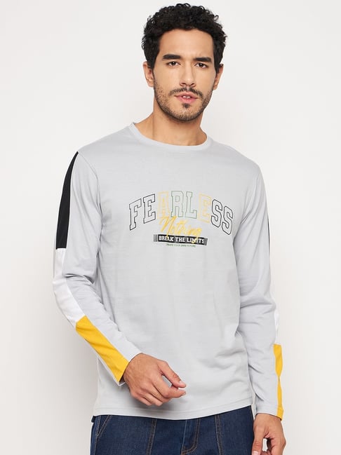 Club York Grey Cotton Regular Fit Printed T-Shirt-picture-14
