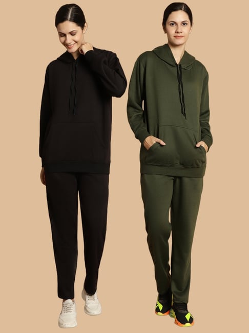 Vimal Jonney Black & Green Tracksuit - Pack Of 2
