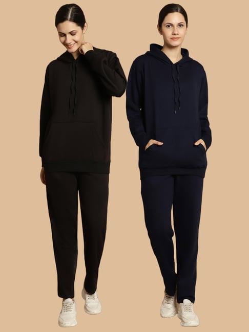 Vimal Jonney Black & Navy Tracksuit - Pack Of 2