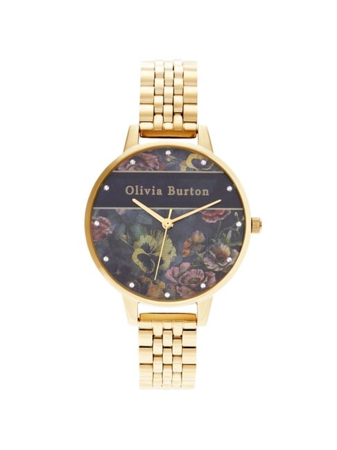 Olivia Burton Celestial Black Mother Of Pearl Dial & Gold Bracelet OB1 —  Time After Time