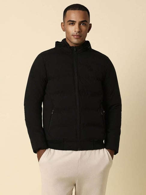 Buy Men Black Solid Full Sleeves Casual Jacket Online - 410461 | Allen Solly