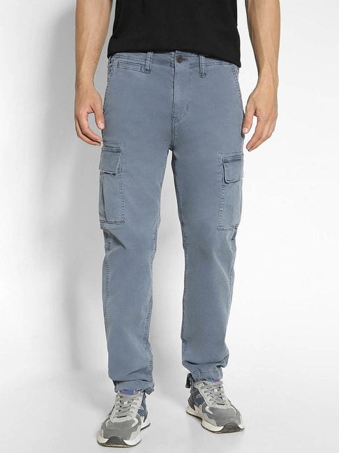 Buy American Eagle Solid Snappy Convertible Baggy Cargo Pants In Blue |  6thStreet Kuwait