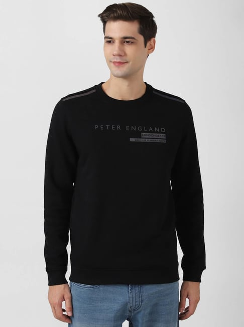 Black slim hotsell fit sweatshirt