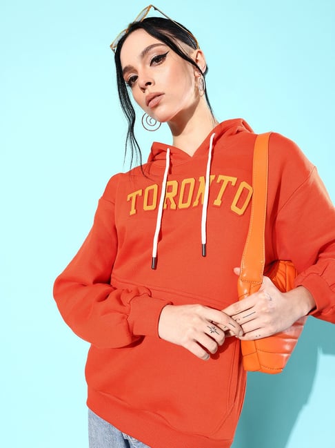 Graphic hot sale orange hoodie