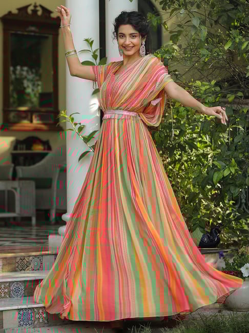 ethnic dress with belt