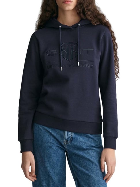 Gant Navy Printed Hoodie-picture-34