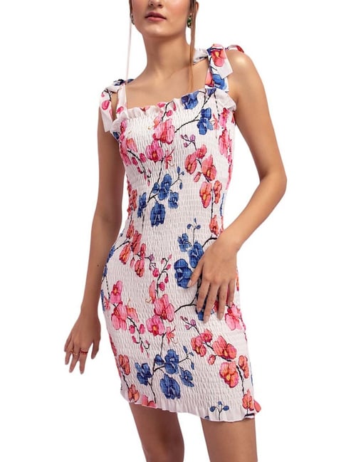 Beautiful Aqua Fez Printed Bodycon Dress, Spandex Sheath Dress, Devarshy  Dress, PF - FIFTY002 | DEVARSHY