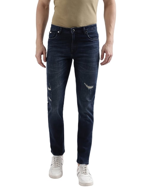Lindbergh Blue Slim Fit Distressed Jeans-picture-15