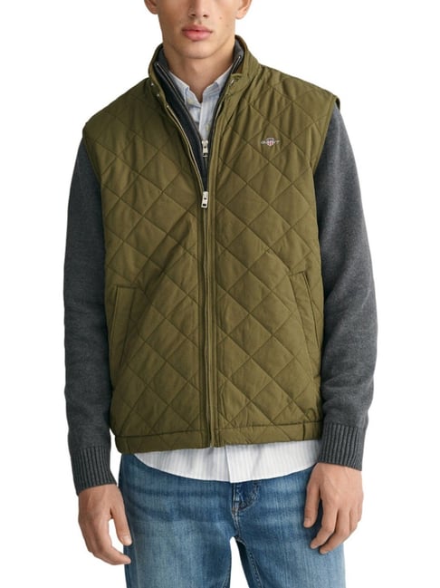 Buy Gant Green Regular Fit Quilted Quilted Jacket for Mens Online