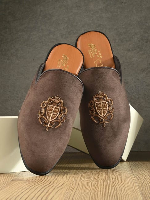 Mule Slippers Mens Leather Look Slippers Buy Hitz Luxure Men's