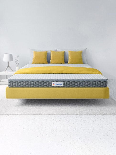 Sleepwell Stargold Grey Polyester Anti Sag Tech King Mattress