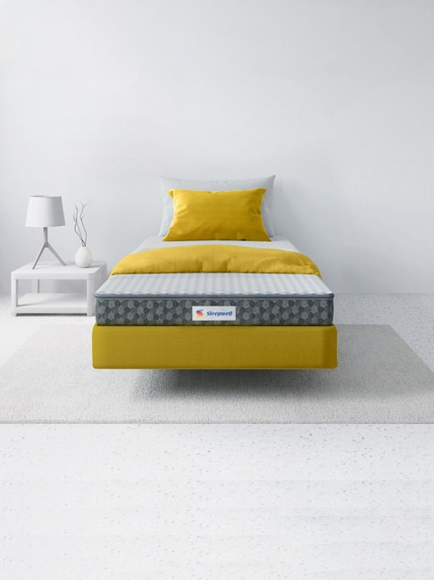 Sleepwell Stargold Grey Polyester Anti Sag Tech Single Mattress