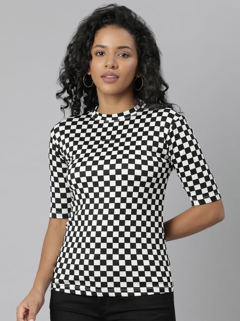 checkered t shirt women's