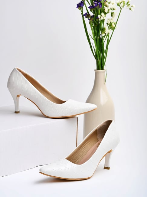Buy Shoetopia Women's White Stiletto Pumps for Women at Best Price