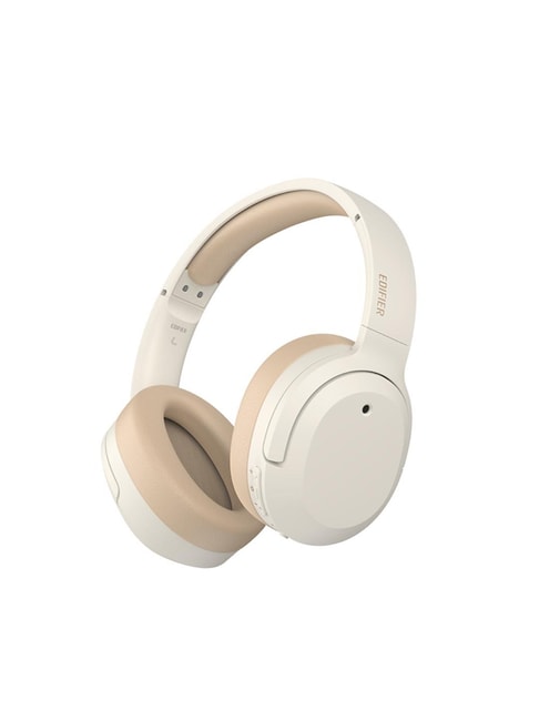 Edifier W820NB Plus Over Ear Wireless Headphones with Hybrid Active Noise Cancelling (Ivory)