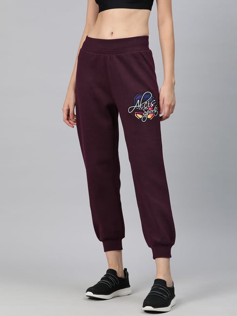 ALCIS Wine Printed Joggers-picture-26