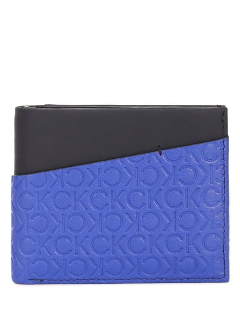 Buy CALVIN KLEIN Black Blue Leather Printed Wallet Online At Best Price Tata CLiQ