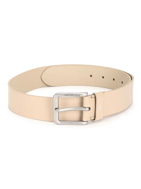 Buy Calvin Klein Jeans Natural Vachett Leather Casual Belt Online