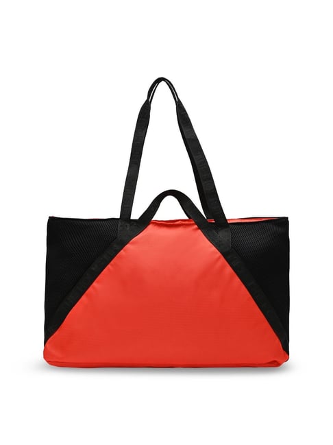 Buy THE HOLISTIK Uptote Orange Color Block Medium Tote Bag at Best