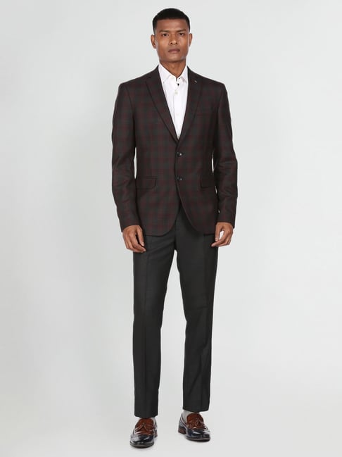 Buy Arrow Blue Regular Fit Checks Two Piece Suits for Mens Online @ Tata  CLiQ