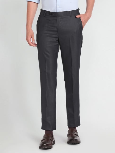 Buy Arrow Regular Fit Autoflex Formal Trousers - NNNOW.com