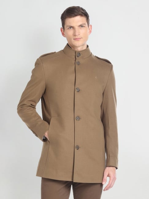 Arrow Sport Brown Regular Fit Overcoat-picture-35