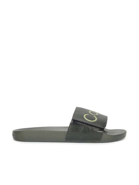 Calvin Klein Jeans Men's Olive Slides