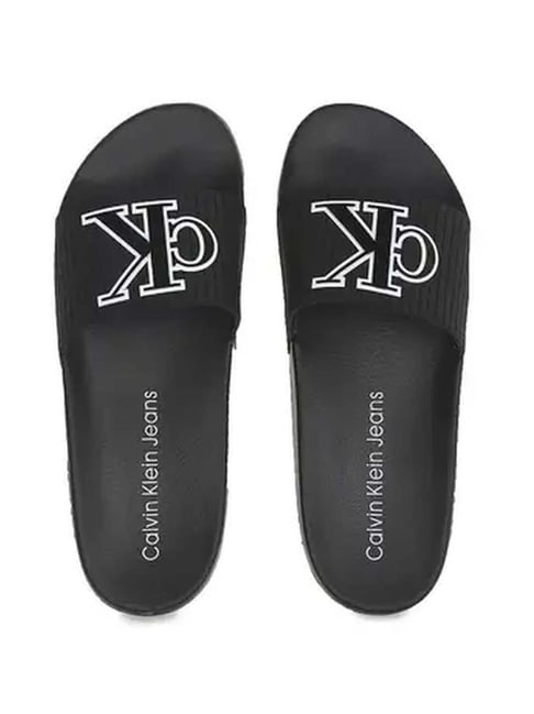 Calvin Klein Men's Black Slides