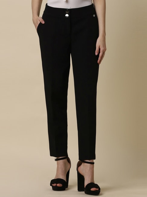 Buy Women Grey Stripe Formal Regular Fit Trousers Online - 804914 | Van  Heusen-anthinhphatland.vn