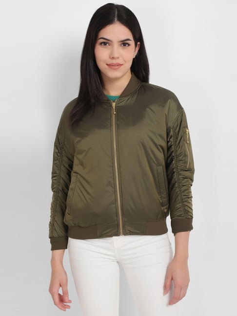 Buy Allen Solly Olive Green Regular Fit Hooded Jacket for Mens Online @  Tata CLiQ