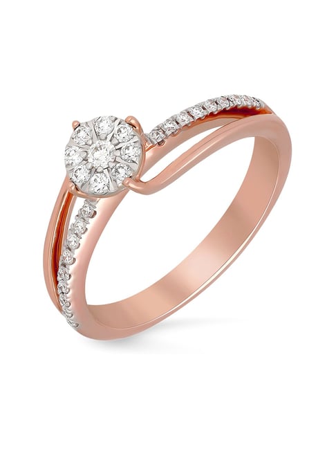 Buy Malabar Gold and Diamonds 18k Rose Gold Diamond Ring Online At