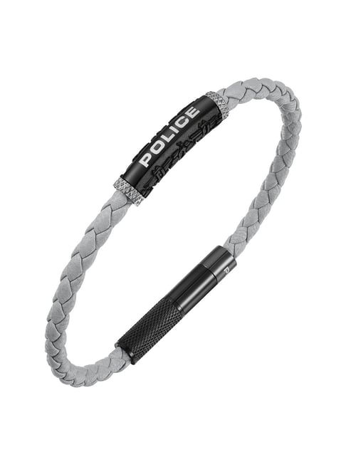 Buy Police Police Salute II Ion Plated Gun Cable Grey Stainless Steel  Bracelet For Men PPEAGB0010102 2024 Online | ZALORA Philippines