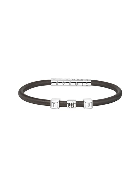 Police Flake Motifs Black Bracelet for Men-picture-28
