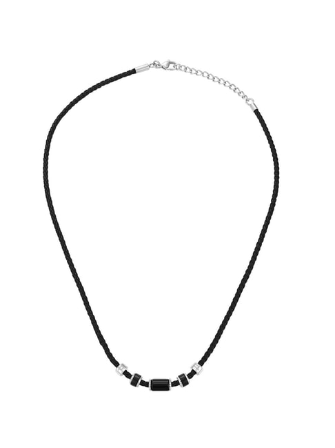 BLACK LEATHER NECKLACE Plain Thick Width | Black leather necklace, Mens leather  necklace, Leather necklace
