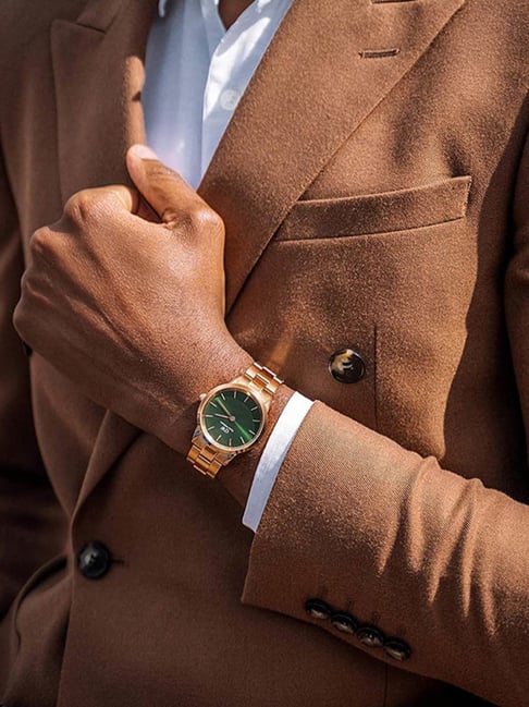 THE ACE - EMERALD GOLD MENS WATCH – Hallam Watches