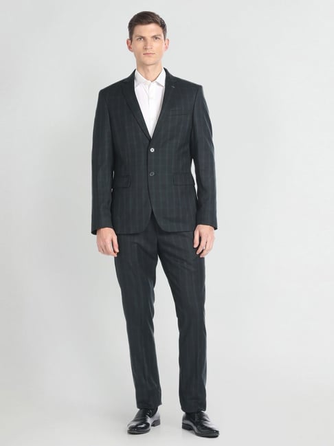 Arrow Olive Regular Fit Checks Two Piece Suit-picture-26