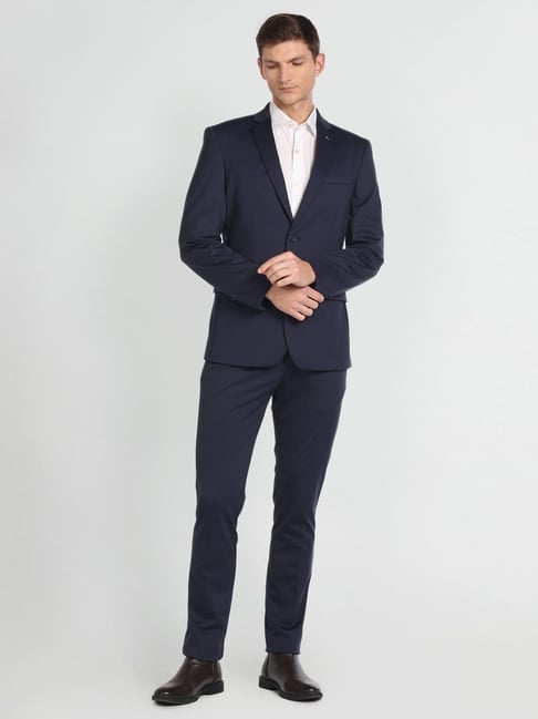 Arrow Ink Blue Slim Fit Two Piece Suit-picture-46