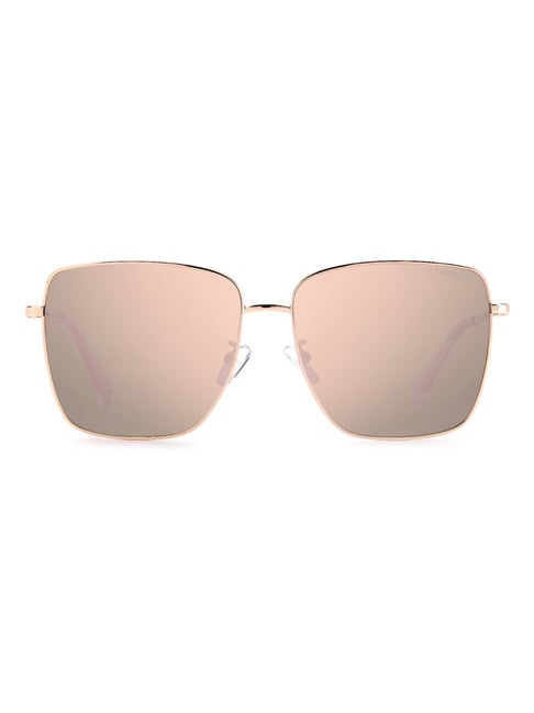 Polaroid Gold Square Sunglasses for Women